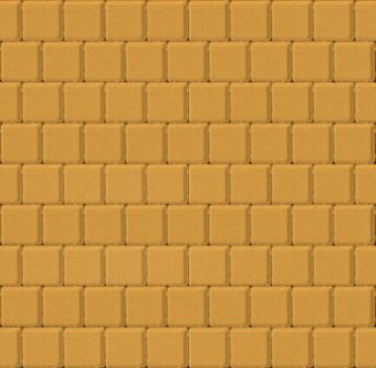 Тротуарная плитка Квадрат малый, желтый, гладкая 