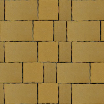 Тротуарная плитка Старый город, Желтый, гладкая