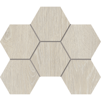 Мозаика KRAFT WOOD KW00 Hexagon 250x285 мм структур.