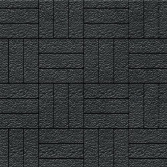 Тротуарная плитка Паркет черный, бассировка 