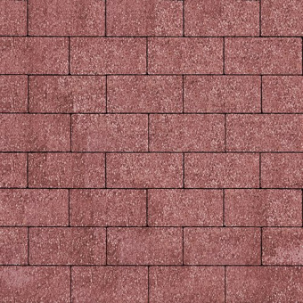 Тротуарная плитка Прямоугольник Лайн Красный,  бассировка