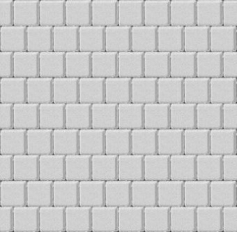 Тротуарная плитка Квадрат малый, белый, гладкая 