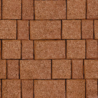Тротуарная плитка Старый город, Оранжевый, бассировка