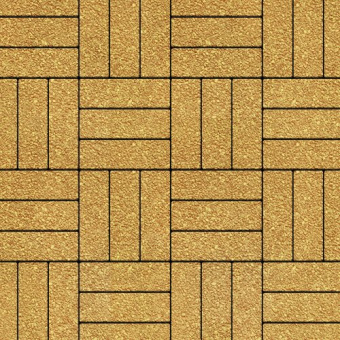 Тротуарная плитка Паркет желтый, native 