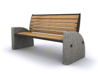 Диван городской уличный D6 с элементами из натурального гранита 1700x700x800 мм