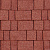 Тротуарная плитка Старый город, Красный, бассировка