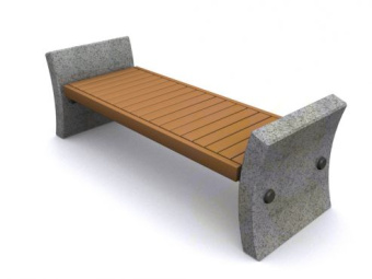 Софа парковая уличная S2 1770x650x650 мм архитектурный бетон