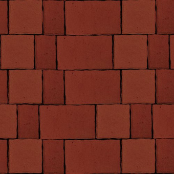 Тротуарная плитка Старый город, Красный, гладкая