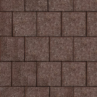 Тротуарная плитка Квадрат большой, коричневый, бассировка 