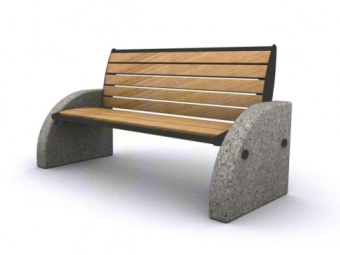 Диван городской уличный D5 с элементами из натурального гранита 1700x700x800 мм