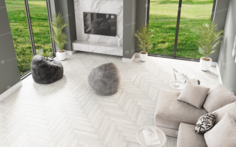 Каменно-полимерная плитка ЕСО 13-4 Дуб Арктик 600×125×4mm, 43 класс