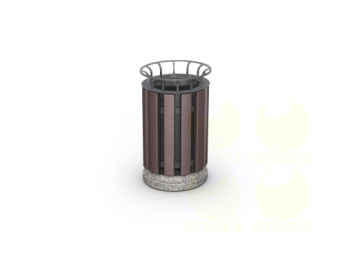 Урна для мусора уличная U11 серия "Старый Петербург" 450x450x750 мм натуральный гранит