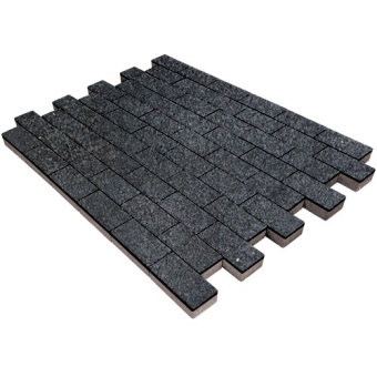 Тротуарная плитка Прямоугольник 100*200 Backwash Неро