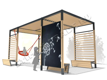 Пергола ПГ-12 с качелей- диваном