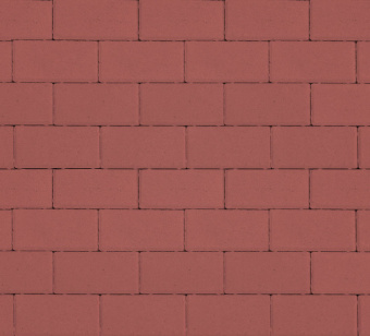 Тротуарная плитка Прямоугольник Лайн Красный, гладкая