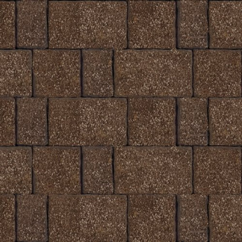Тротуарная плитка Старый город, Коричневый, бассировка